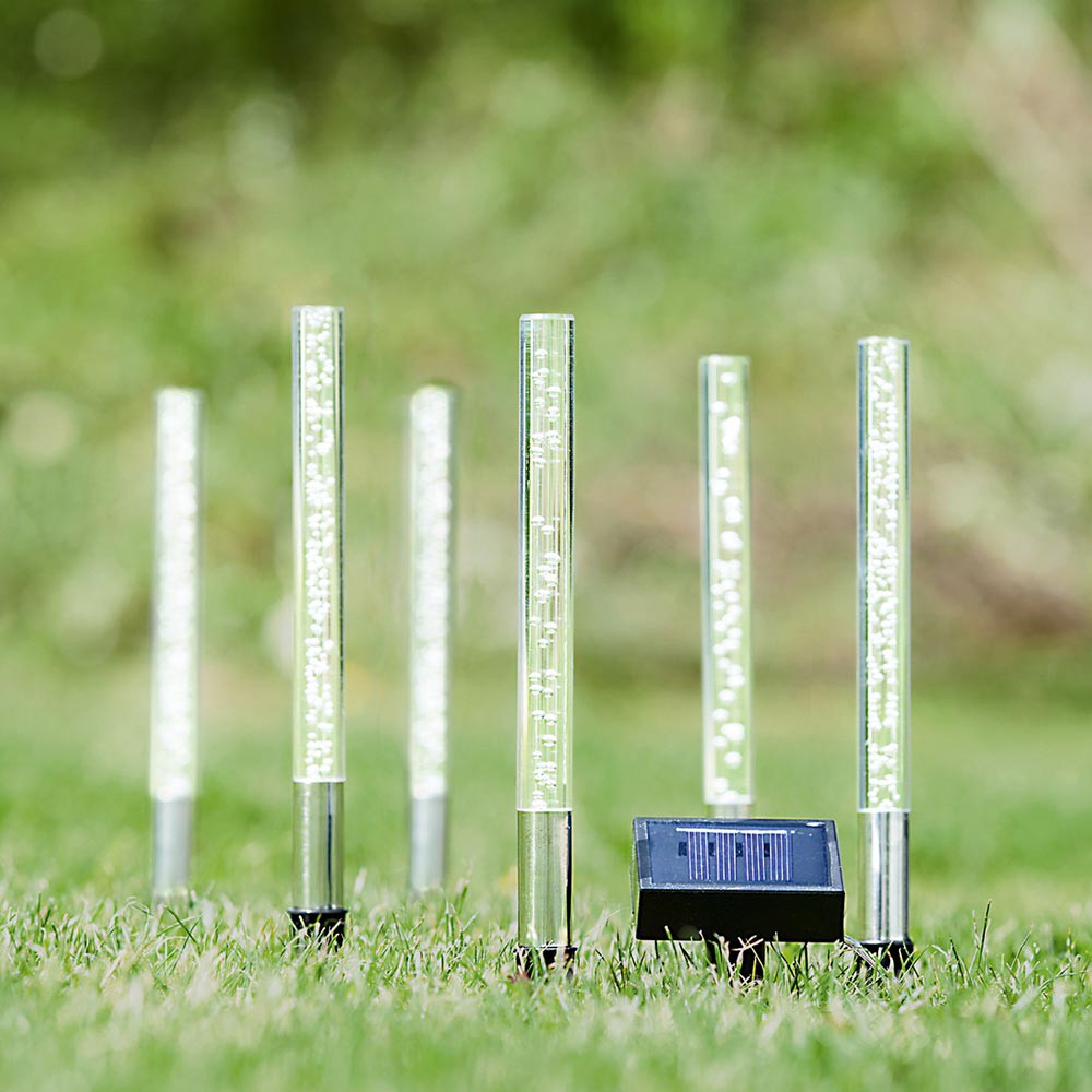 | 5er LED-Solar-Garten-Sticks, Norma24 Set I-Glow