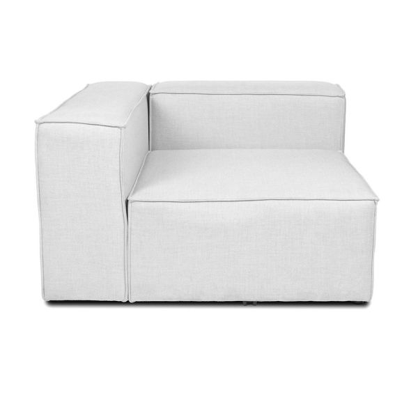 Modulares Sofa VERONA Linkes Ecksofa - hellgrau