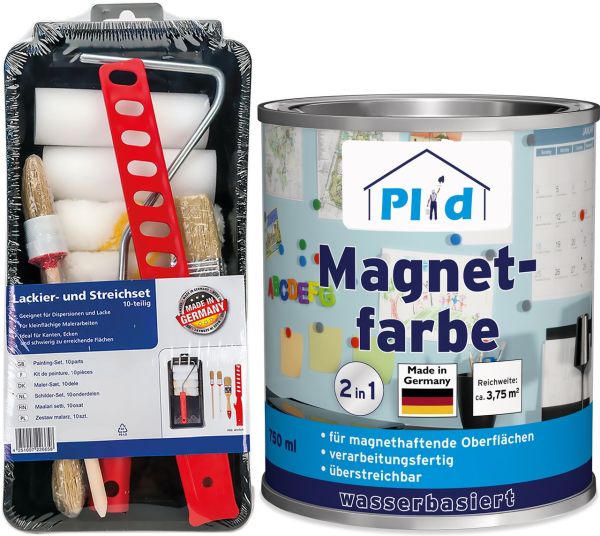 Premium Magnetfarbe Magnet Magnetlack Magnetwand Set Anthrazit