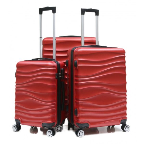 Reisekoffer Koffer 3 tlg Hartschale Trolley Set Kofferset Handgepäck Gepäck Reisetasche ABS-04