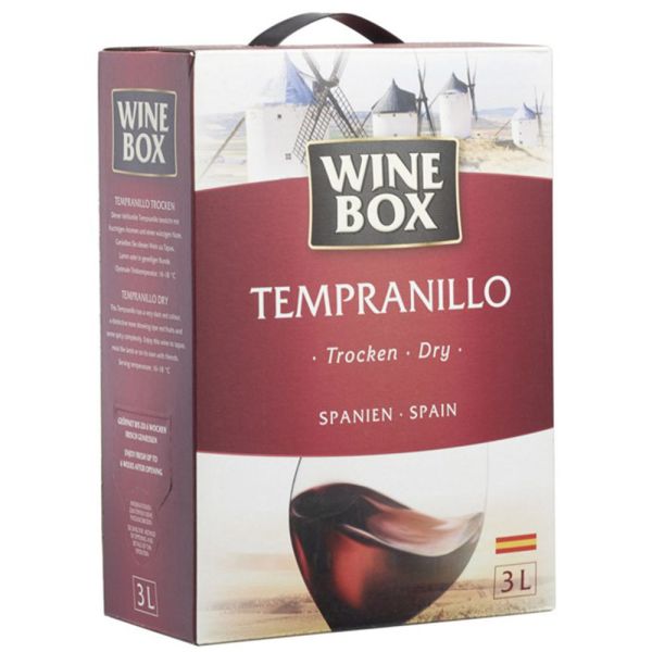 Winebox Tempranillo VdlT Castilla Norma24 | Bag 3 in Liter Box
