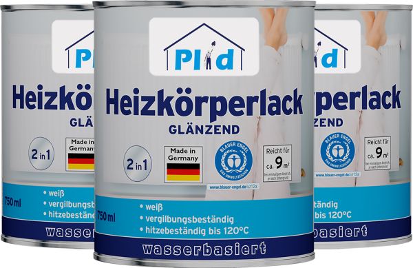 Premium Heizkörperlack LF Thermolack weiß Glänzend Weiß