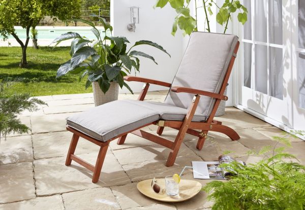 Auflage Sand zu Deckchair Santos 174x51x6cm Gartenliege Liegestuhl Sonnenliege Relaxliege