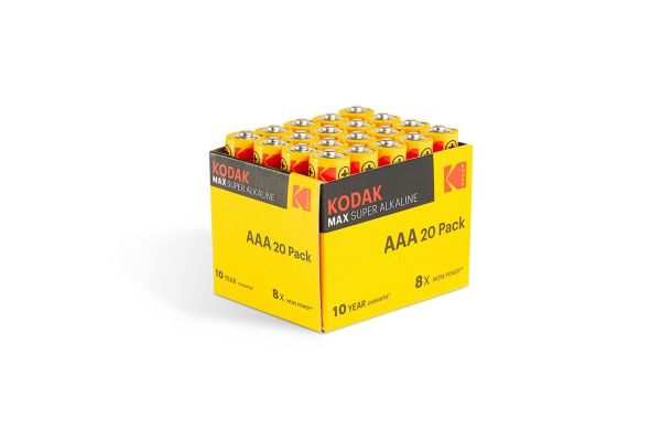 Kodak MAX Alkaline-Batterien - AAA 20er-Pack