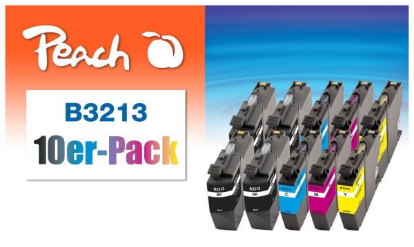 10er-Pack Tintenpatronen ersetzt Brother LC-3213