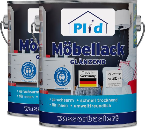 Premium Möbellack Weisslack Türenlack Holzlack Spielzeugfarbe Weiß - Glänzend