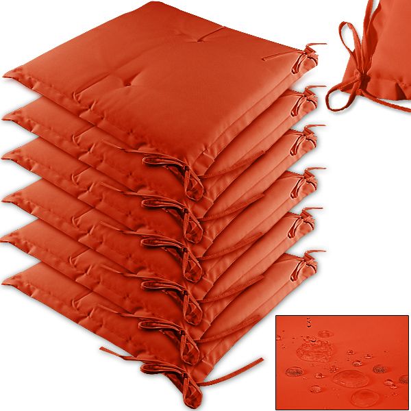 Sitzkissen 6er-Set Boston Orange 43x39x5cm