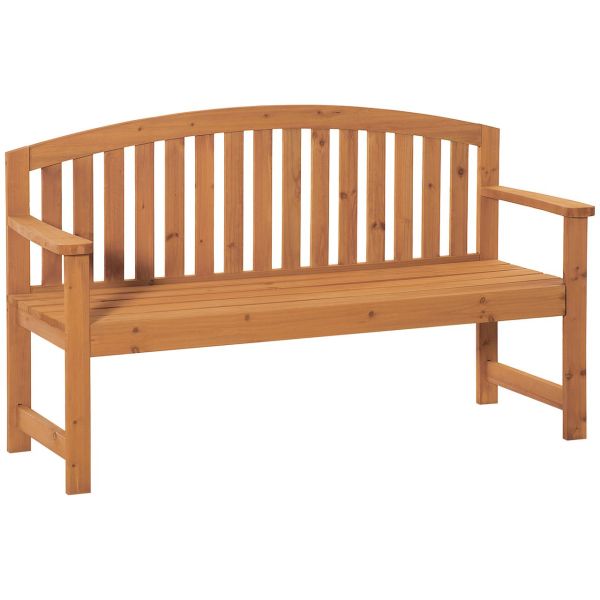 Gartenbank 2-Sitzer Parkbank Sitzbank aus Holz bis 320 kg Bank Orange