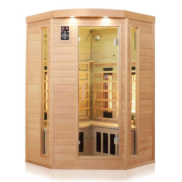 Infrarotkabine Infrarotsauna LAKEFIELD 3 120cm x 120cm x 190cm Dual-Therm