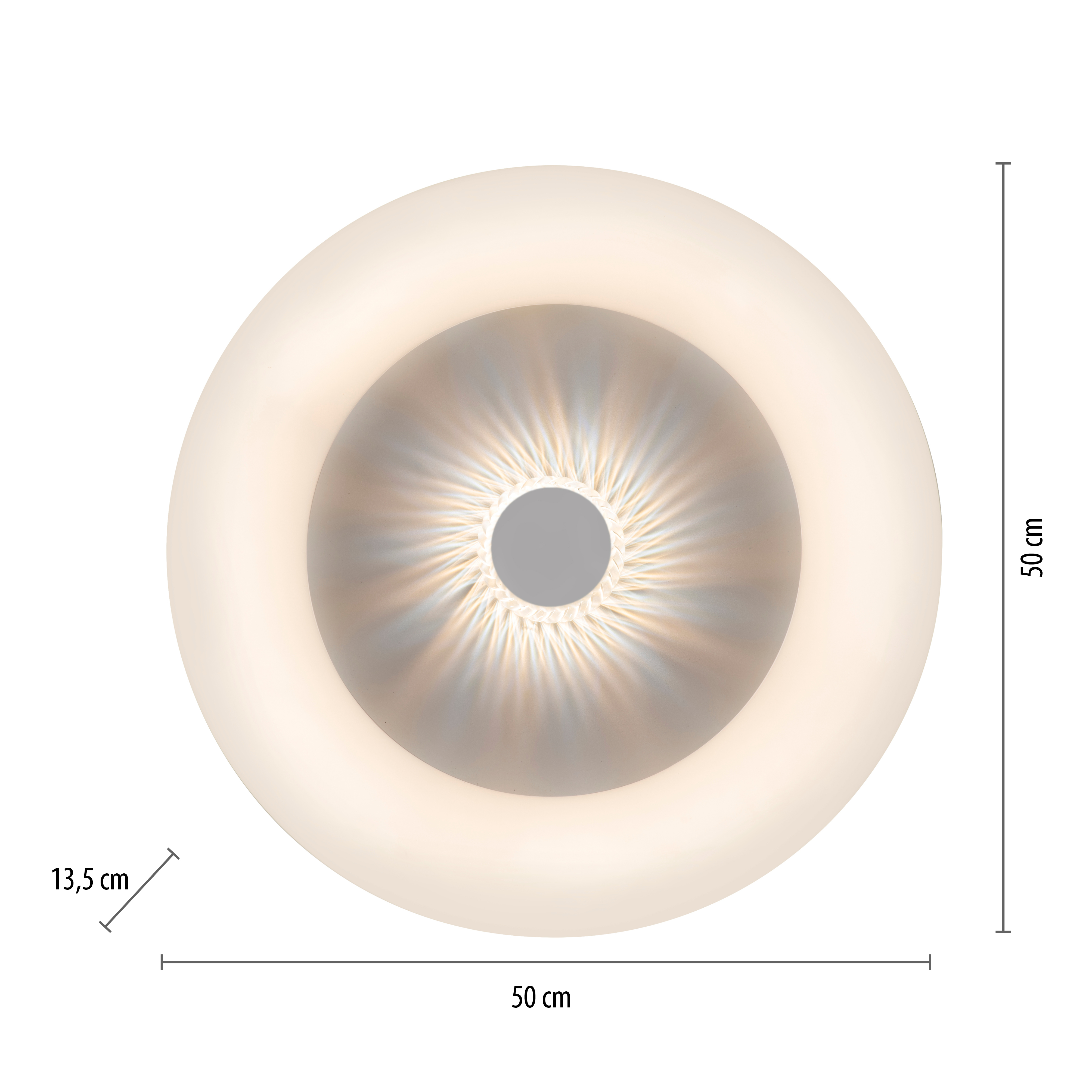 LeuchtenDirekt LED Deckenleuchte cm, | Fernbedienung, VERTIGO, Norma24 Ø50 CCT, IP20 dimmbar