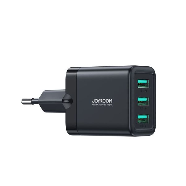 3xUSB-A 17W 3,4A Netzladegerät - Schwarz