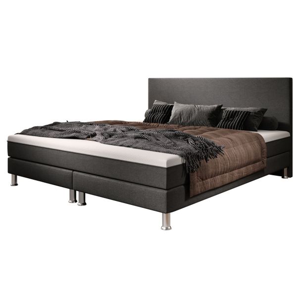 Boxspringbett Sunny Plus 180x200 Webstoff Anthrazit