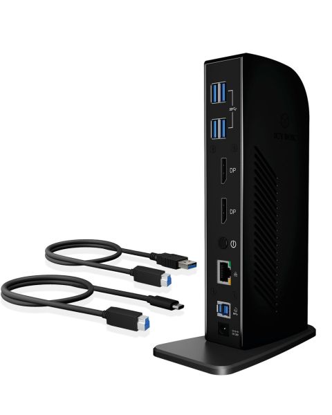 IB-DK2242AC, 11-in-1 USB 3.0 Type-A + Type-CDock mit zwei Displayport™ Anschlüssen