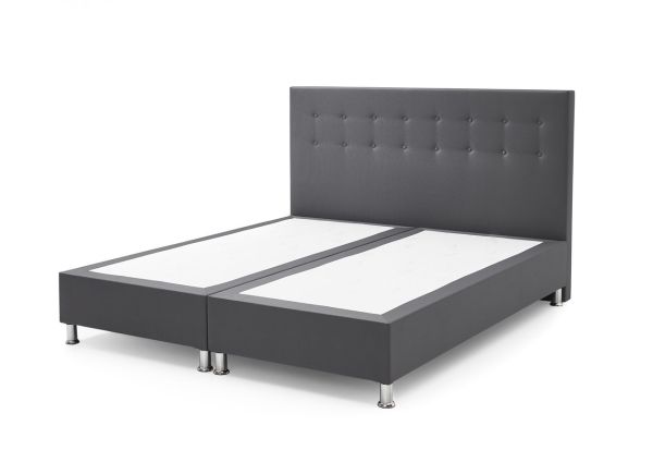 Boxspringbett MANILA anthrazit 180x200 cm ohne Matratze & Topper