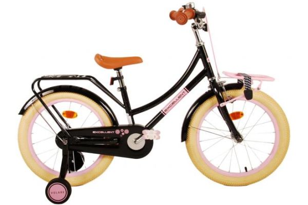 Excellent Kinderfahrrad - Mädchen - 18 Zoll - Schwarz - 95% zusammengebaut