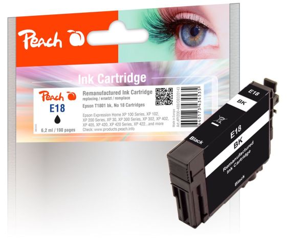 Tintenpatrone schwarz ersetzt Epson No. 18 bk