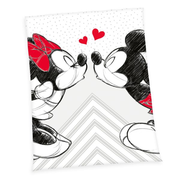 Disney's Mickey & Minnie Microfaserflauschdecke, Größe: 150 x 200 cm