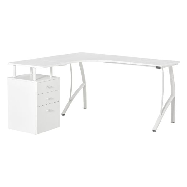 L-förmiger Schreibtisch Weiß 143,5 x 143,5 x 76 cm