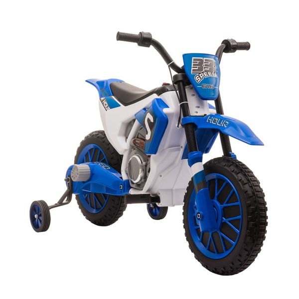 Elektromotorrad Kindermotorrad Kinderfahrzeug Elektrofahrzeug mit 2 abnehmbaren Stützrädern für Kind