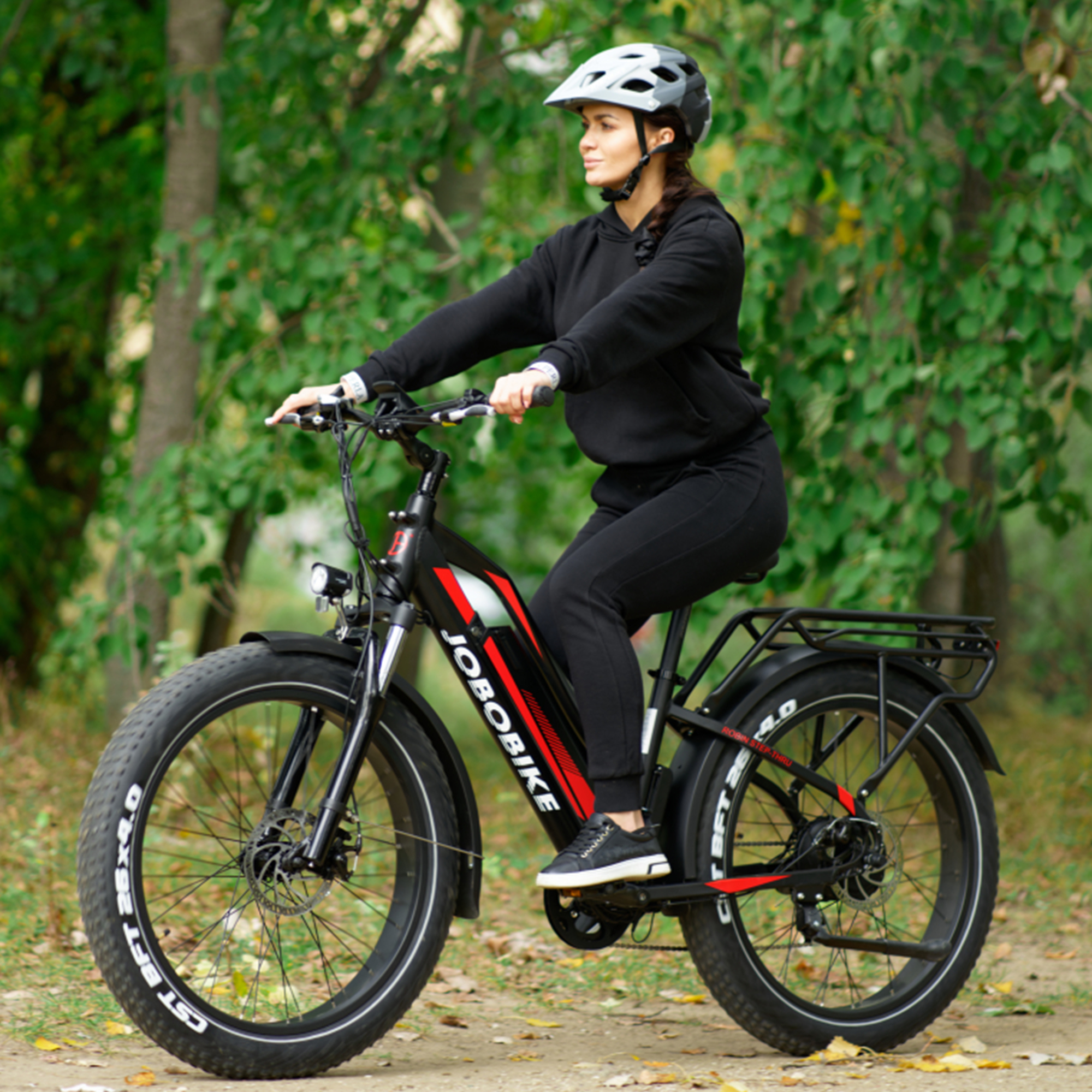 Elektrofahrrad | Frau 7 Kettenschaltung Robin Acera E-Bike Norma24 Shimano Fat-Reifen Heckmotor JOBOBIKE 26 Gang 250W Zoll