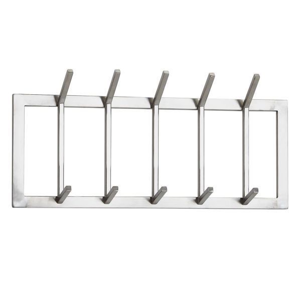 Wandgarderobe Metall Silber 65x30x10 cm