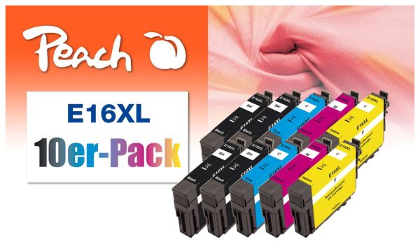 10er-Pack Tintenpatr., ersetzt Epson No. 16XL