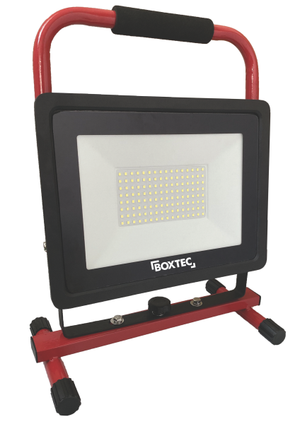 BOXTEC LED Arbeitsleuchte, Baustrahler, PRO-LINE FIXSTAND 100W, 8000lm, 6500K, IP65, 3m robustes Gum
