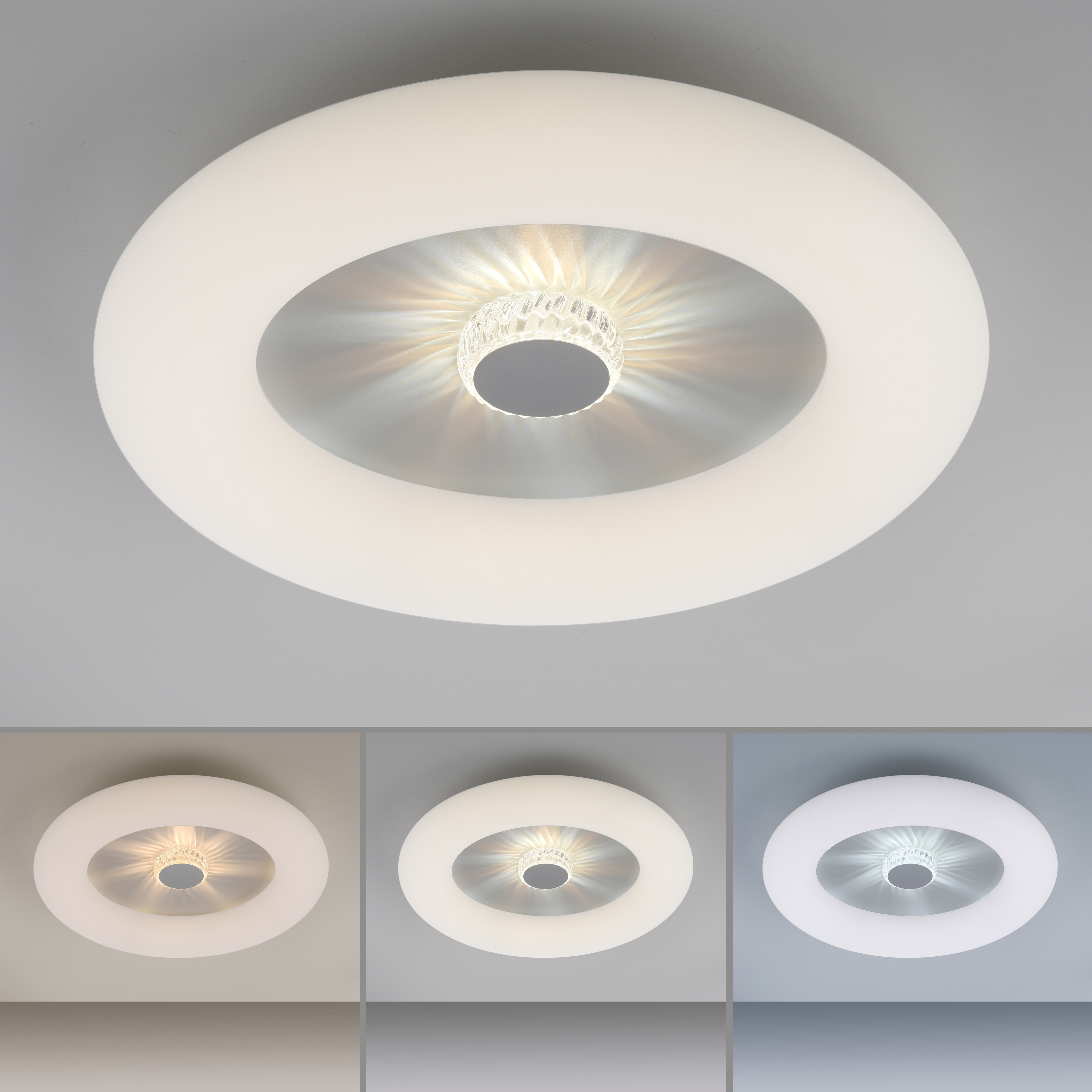 LeuchtenDirekt LED Deckenleuchte VERTIGO, CCT, dimmbar, cm, Fernbedienung, IP20 Ø50 | Norma24