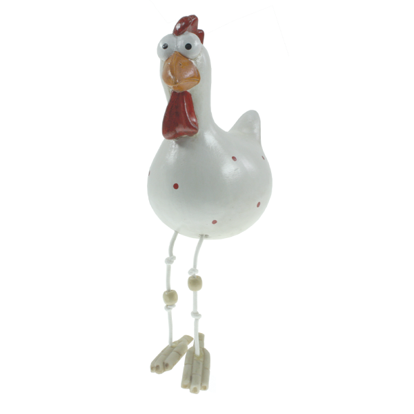 Witziges Keramik-Tier - Weißes Huhn "Emma"