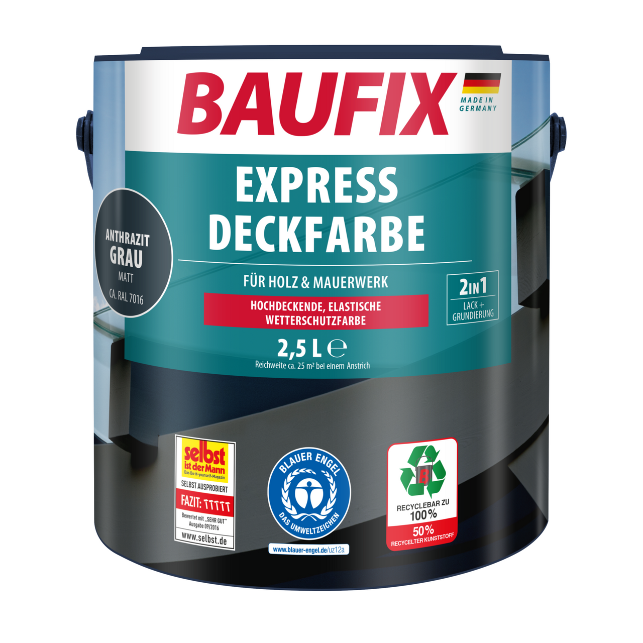 BAUFIX Express Deckfarbe Norma24 | anthrazitgrau