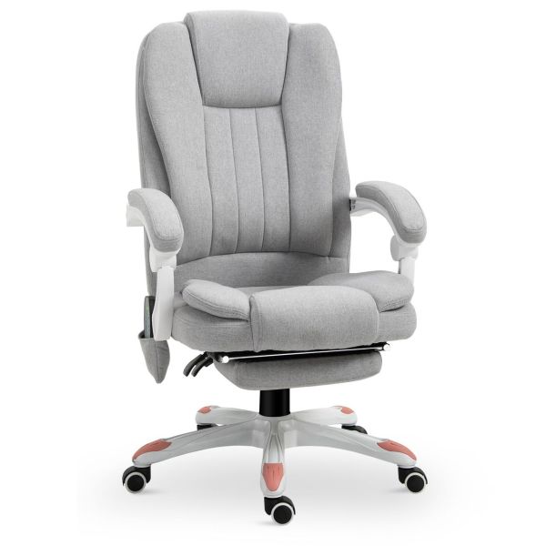 Massage Sessel Bürostuhl Gaming Stuhl Polyester Schaumstoff Nylon Grau