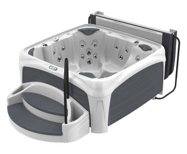 Dream Outdoor Whirlpool inkl. Abdeckung & Treppe mit Wärmeisolierung 730L für bis zu 5 Personen