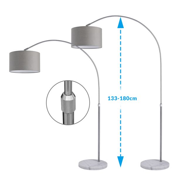 Deuba Bogenlampe L mit Marmorfuß