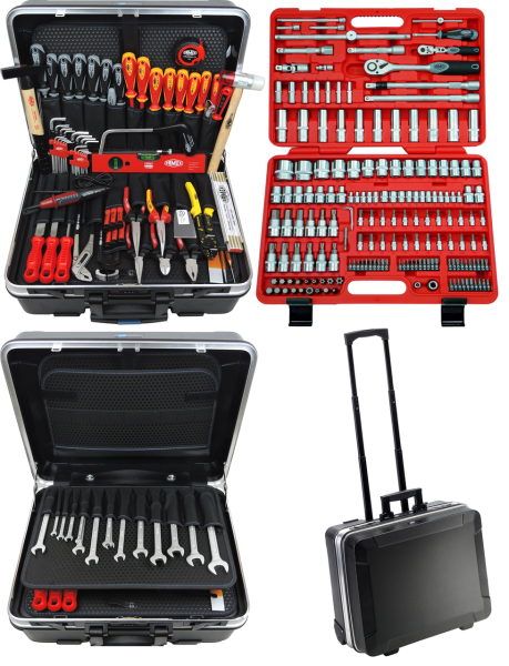 ABS Werkzeugtrolley mit Werkzeug Set Professional