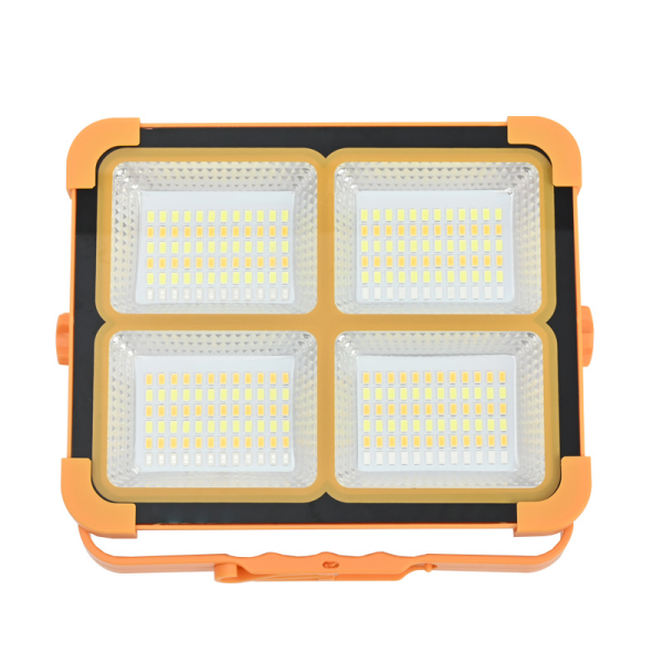 Solar Baustrahler mit Akku, CCT, 6 Std.Leuchtzeit, USB In- & Output