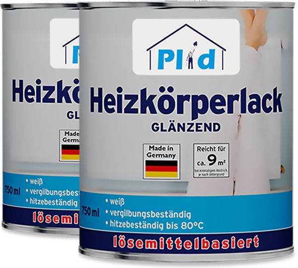 Premium Heizkörperlack LH Thermolack weiß Glänzend Weiß