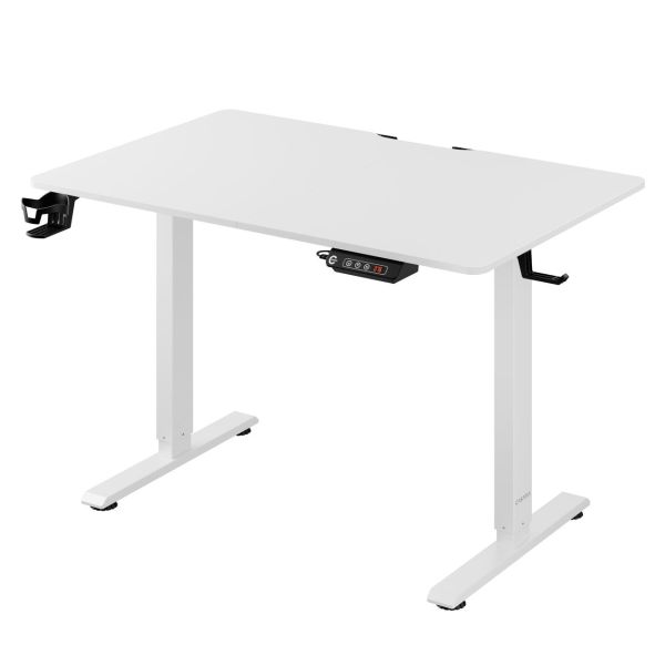 Höhenverstellbarer Schreibtisch Weiß 110x60x73-118cm