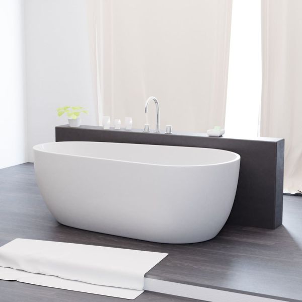 Freistehende Badewanne Acrylbadewanne Standbadewanne Dia 170cm x 80cm x 58cm