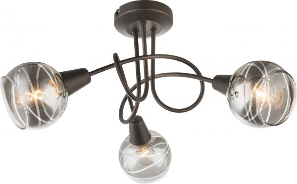 Lighting - ISLA - Deckenleuchte Metall bronzefarben, 3x E14 LED