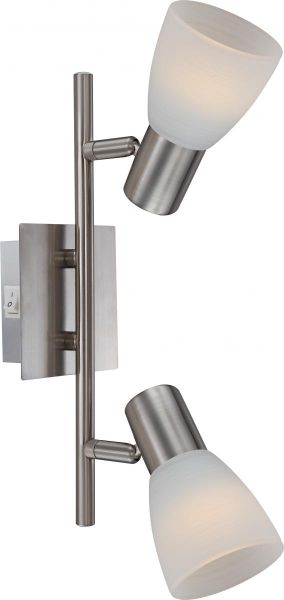 Lighting - PARRY I - LED Strahler Metall Nickel matt, 2x E14 LED