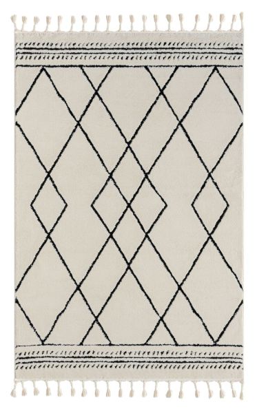 Teppich Moroccan Comfort, 140 cm x 200 cm, Farbe weiß, rechteckig, Florhöhe 19mm