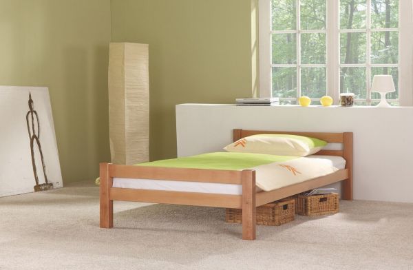 Einzelbett Helga 140x200 natur lackiert