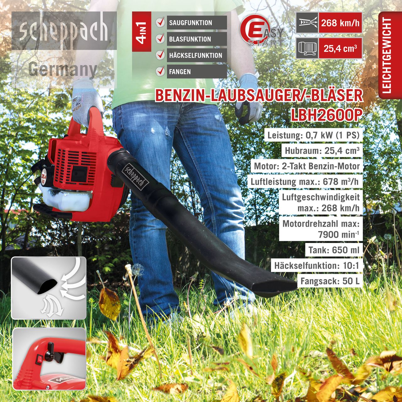 Scheppach Germany: Laubsauger / Laubbläser