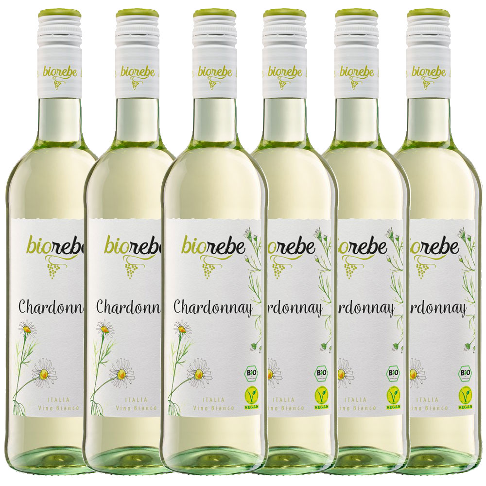 BioRebe Chardonnay trocken 0,75l - Karton | 6er Norma24