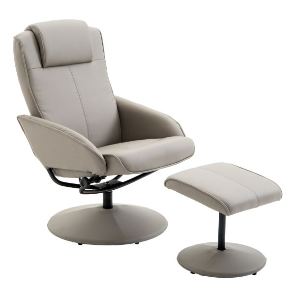 HOMCOM Relaxsessel Sessel Fernsehsessel Armsessel 360° drehbar mit Fußstütze