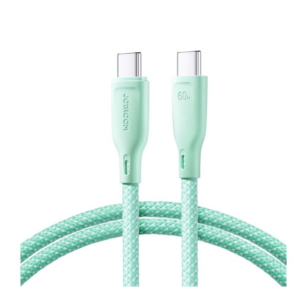 Multi-Color Series SA34-CC3 USB-C/USB-C-Kabel 60 W schnelle Übertragung 1 m Grün