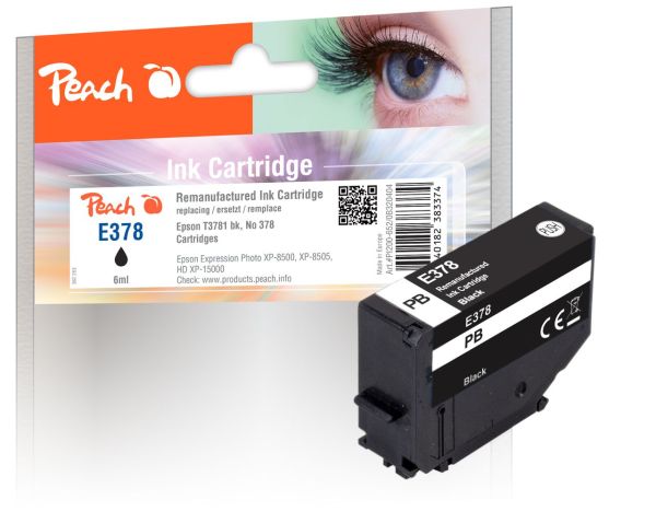 Tintenpatrone schwarz ersetzt Epson T3781, No. 378 bk