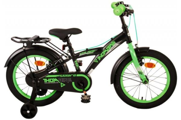 Thombike Kinderfahrrad - Jungen - 16 Zoll - Schwarz Grün - Zweihandbremsen