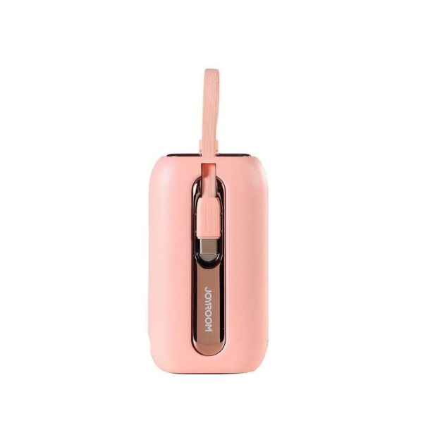 Powerbank 10000mAh Colorful Series 22.5W mit 2 integrierten USB C und iPhone Kabeln pink (JR-L012)