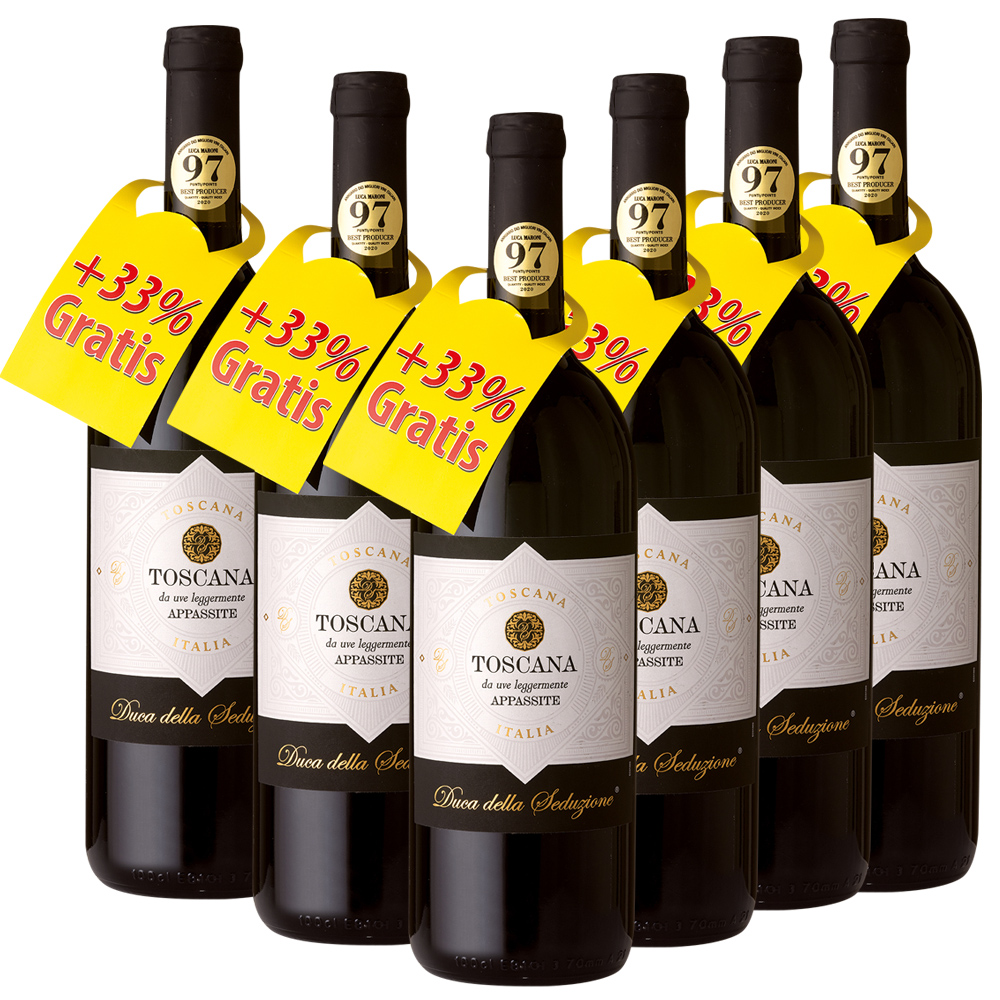 Duca della Seduzione uve da Karton 2020 Norma24 - gratis +33% IGT Appassite | Toscana leggermente 6er